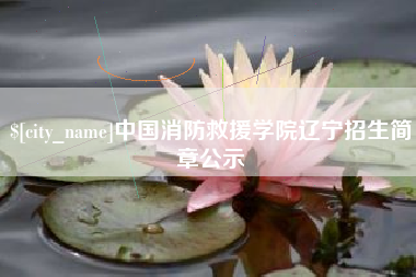 宁德中国消防救援学院辽宁招生简章公示