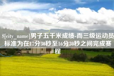 宁德男子五千米成绩-而三级运动员标准为在17分30秒至16分30秒之间完成赛程