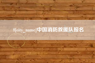 宁德中国消防救援队报名