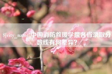 宁德中国消防救援学院各省录取分数线有何差异？