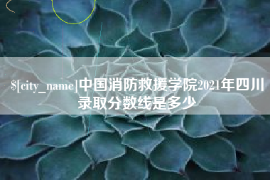 宁德中国消防救援学院2021年四川录取分数线是多少
