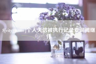 宁德个人失信被执行记录查询阚继伟