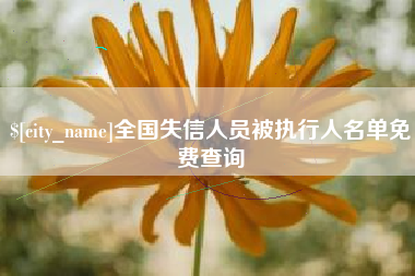 宁德全国失信人员被执行人名单免费查询
