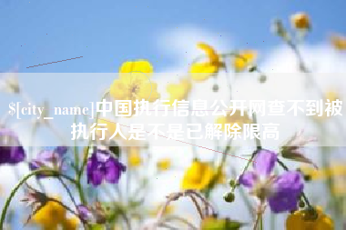宁德中国执行信息公开网查不到被执行人是不是已解除限高