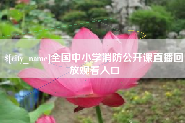宁德全国中小学消防公开课直播回放观看入口