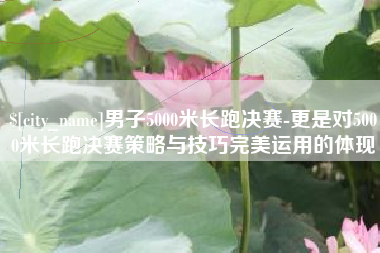 宁德男子5000米长跑决赛-更是对5000米长跑决赛策略与技巧完美运用的体现