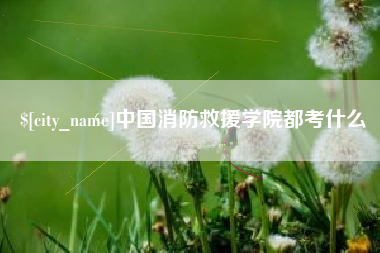 宁德中国消防救援学院都考什么