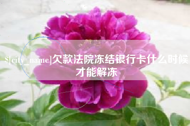 宁德欠款法院冻结银行卡什么时候才能解冻