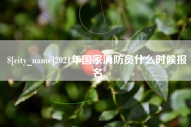 宁德2021年国家消防员什么时候报名