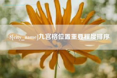 宁德九宫格位置重要程度排序