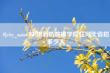 宁德中国消防救援学院在河北省招多少人