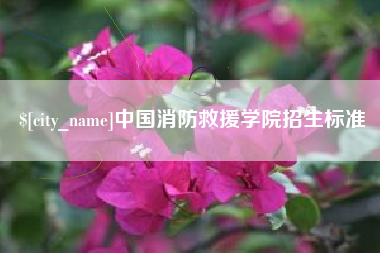 宁德中国消防救援学院招生标准